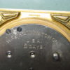 Waltham Vintage 8-Day Art Deco Gilt Brass Desk/Table Clock, Handpainted Dial