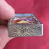 Vintage 800 Sterling Silver and Glass Enameled Slim Lighter w/Zippo Insert