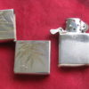 Vintage 950 Sterling Silver Lighter with Fancy Gilded Bamboo Engravings, MIB