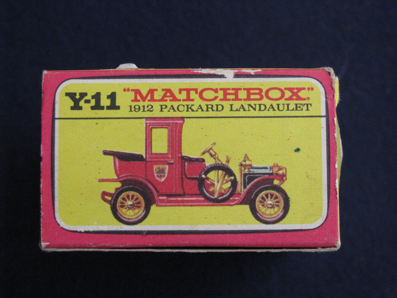 Matchbox Y-11 Vintage Toy 1912 Packard Landaulet in Original Box