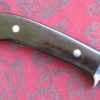 Eddie Lee Custom Handmade Loveless Style Hunting Knife, Black Micarta