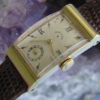 Lord Elgin Vintage 14K Gold Wrist Watch, Fancy Scroll Design