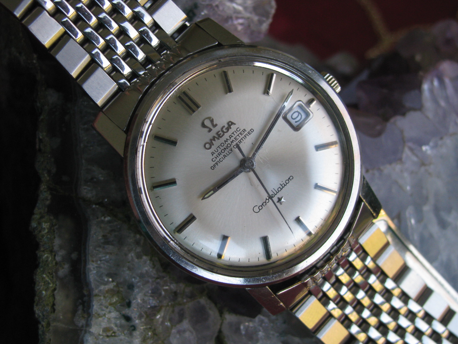 Vintage Omega Constellation Chronometer Stainless Automatic Wrist 