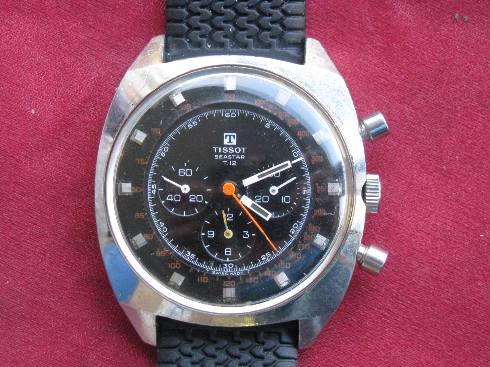 Tissot Seastar T 12 Vintage Stainless Steel Chronograph Wrist