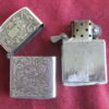 Vintage Silver Fancy Florentine Lighter w/Zippo Insert