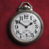 Hamilton 992 21j 16s Railroad Pocket Watch, White Gold Filled Model 3 Case