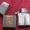 Vintage .925 Sterling Silver and 18K Gold Fancy Peruvian Lighter w/Zippo Insert