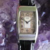 Elgin Vintage Stainless Steel Art Deco Wrist Watch, Curved Case