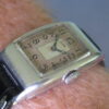 Elgin Vintage Stainless Steel Art Deco Wrist Watch, Curved Case