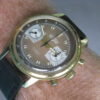 Vulcain Vintage Gold Plated Chronograph Wrist Watch, Valjoux 7733, Unusual Dial