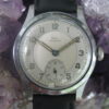 Frey Military Style Vintage Chromium/Steel Manual Wind Wrist Watch, 1940s