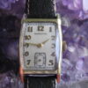 Hamilton DONALD Vintage Solid 14K Gold Art Deco Wrist Watch