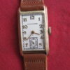 Hamilton Sherwood Vintage Solid 14K Gold Art Deco Wrist Watch