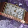 Hamilton Sherwood Vintage Solid 14K Gold Art Deco Wrist Watch