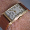 Hamilton Sherwood Vintage Solid 14K Gold Art Deco Wrist Watch