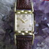 Lord Elgin Vintage 14K Gold Filled Wrist Watch, Flexible Hinged Lugs