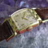 Lord Elgin Vintage 14K Gold Filled Wrist Watch, Flexible Hinged Lugs