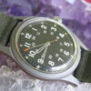Belforte US Military Issue Manual Wind Wrist Watch GGW113, Vietnam War Era 1973