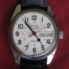 Vintage Wyler Dynaquartz Railroad Approved Stainless Steel Day/Date Wrist Watch