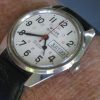 Vintage Wyler Dynaquartz Railroad Approved Stainless Steel Day/Date Wrist Watch